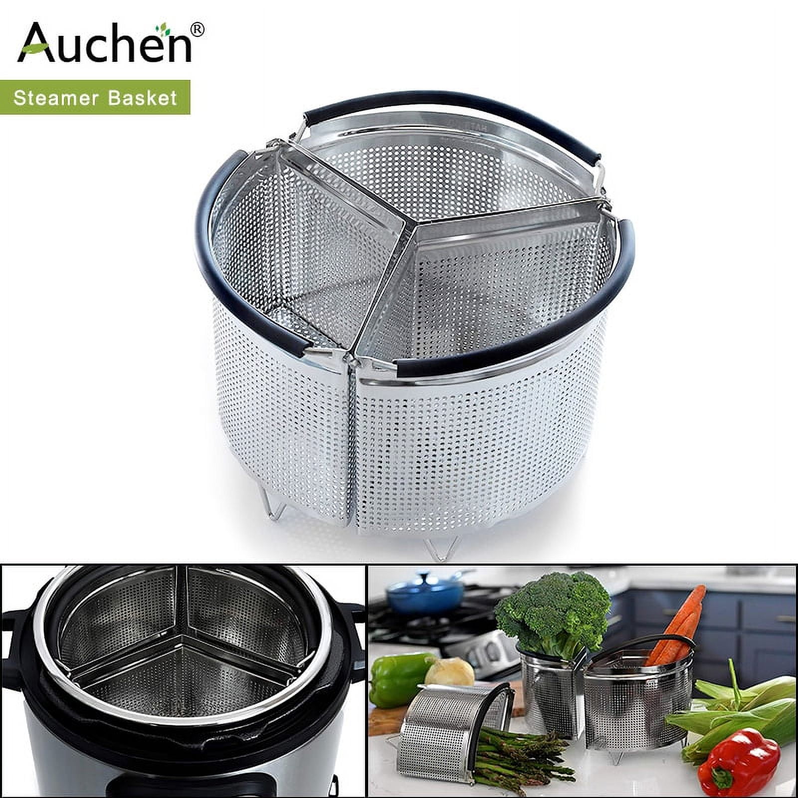 Steamer Basket Stainless Steel Instant Pot Accessories for Food and Vegetable, Zocy Premium Expandable Steam Basket to Fit Various Size Pots Medium