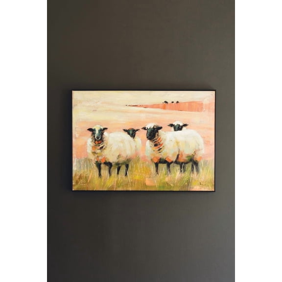 FRAMED SHEEP PAINTING