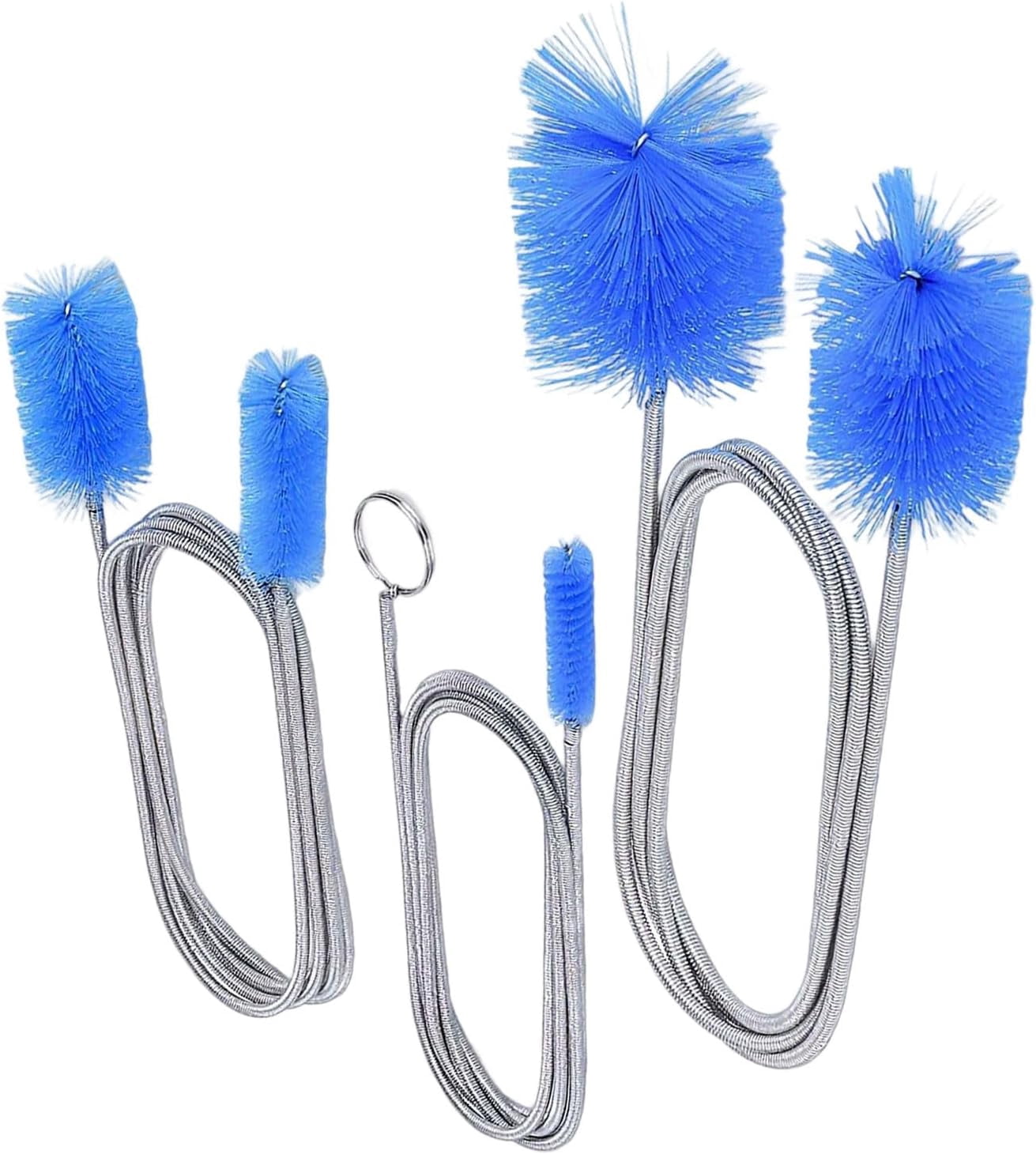 3 Piece Drain Brush Set Flexible Long Stainless Steel Tube & Double ...