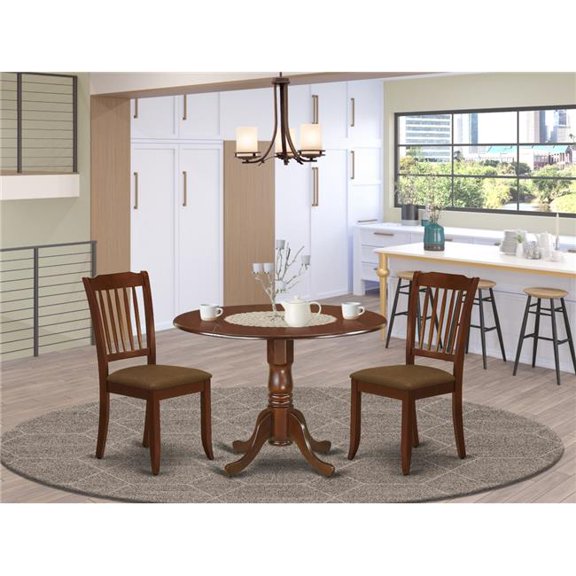 3 Piece Dublin Dinette Set - Mahogany