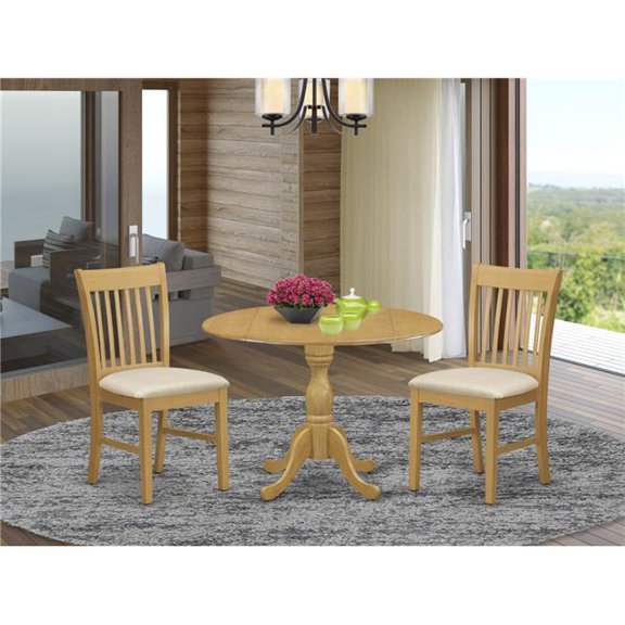 3 Piece Dublin Dining Room Table Set - Oak