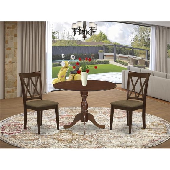 3 Piece Dublin Dining Table Set - Mahogany