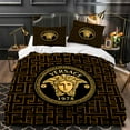 thumbnail image 1 of 3-Piece Duvet Cover Set - Black & Gold Design with Iconic Modern Elegance for Your Bedroom, 1 of 4