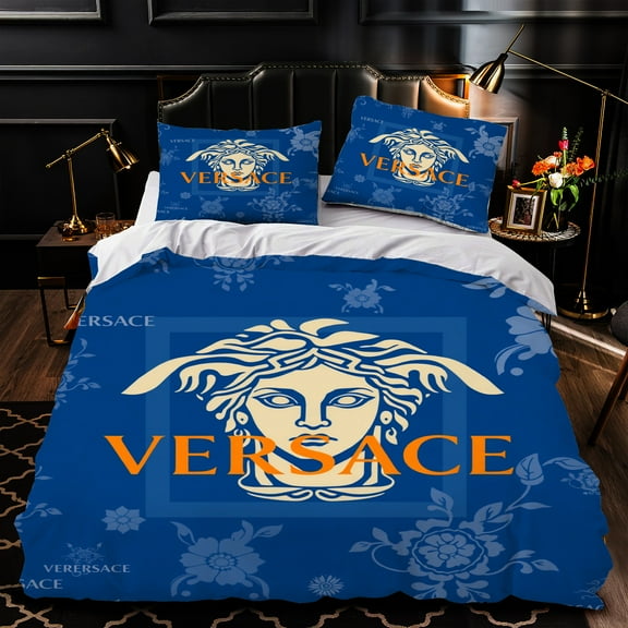 3-Piece Duvet Cover Set - Blue Floral Pattern Luxurious Bedding for Stylish Bedrooms