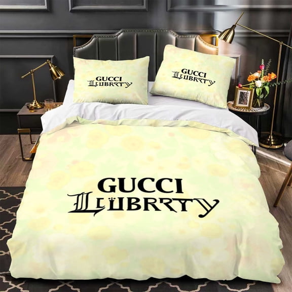 3-Piece Duvet Cover Set - Elegant Light - Colored Design with Bold Black Text Perfect for a Modern Bedroom Decor