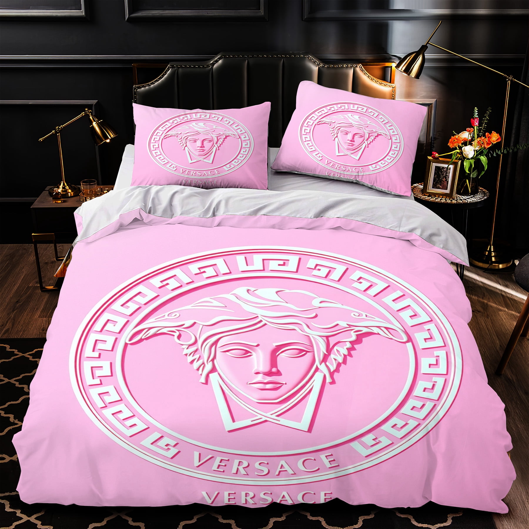3-Piece Duvet Cover Set - Pink & Elegant Design Includes Matching Pillowcases Luxurious Bedding for Stylish Bedrooms
