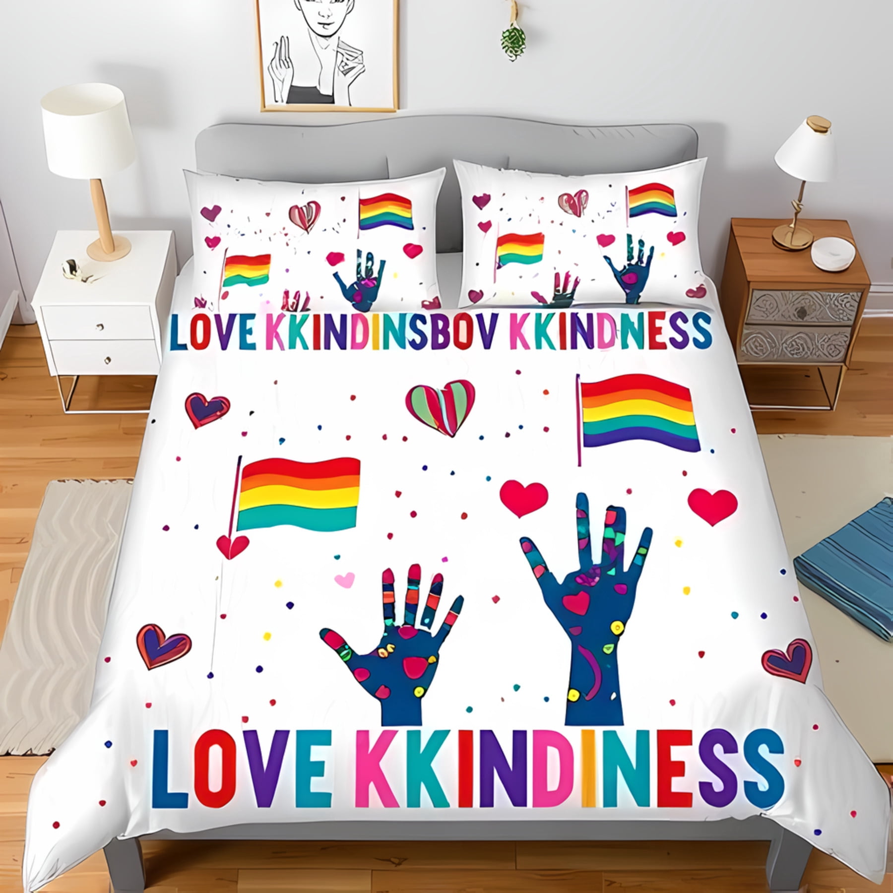 Joyful Duvet Cover Set Double
