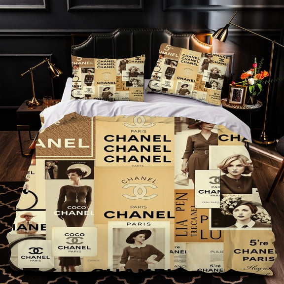 3-Piece Duvet Cover Set - Vintage Aesthetic Model Imagery Elegant Black & White Design for Luxurious Bedroom Decor