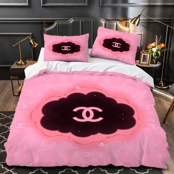 3-Piece Duvet Cover Set with Charming Cloud Design in Soft Pink - Cozy Bedding for a Stylish Bedroom Makeover