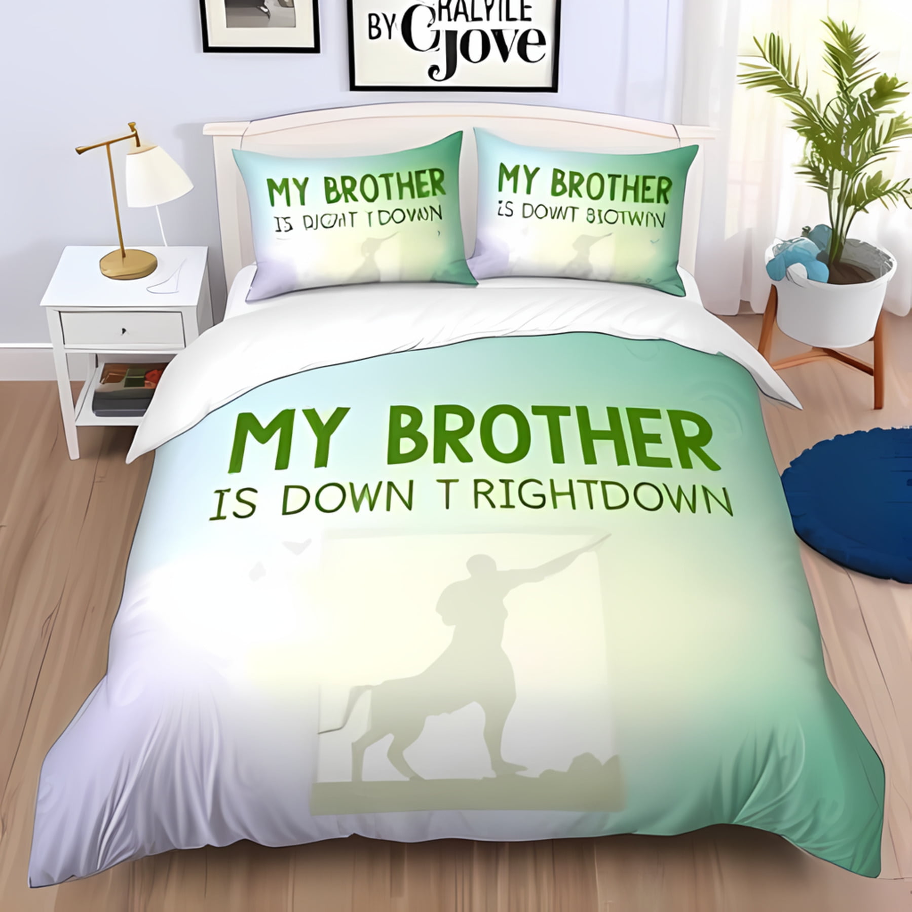 3-Piece Duvet Cover Set with Playful Centaur Design & Humorous Sibling ...