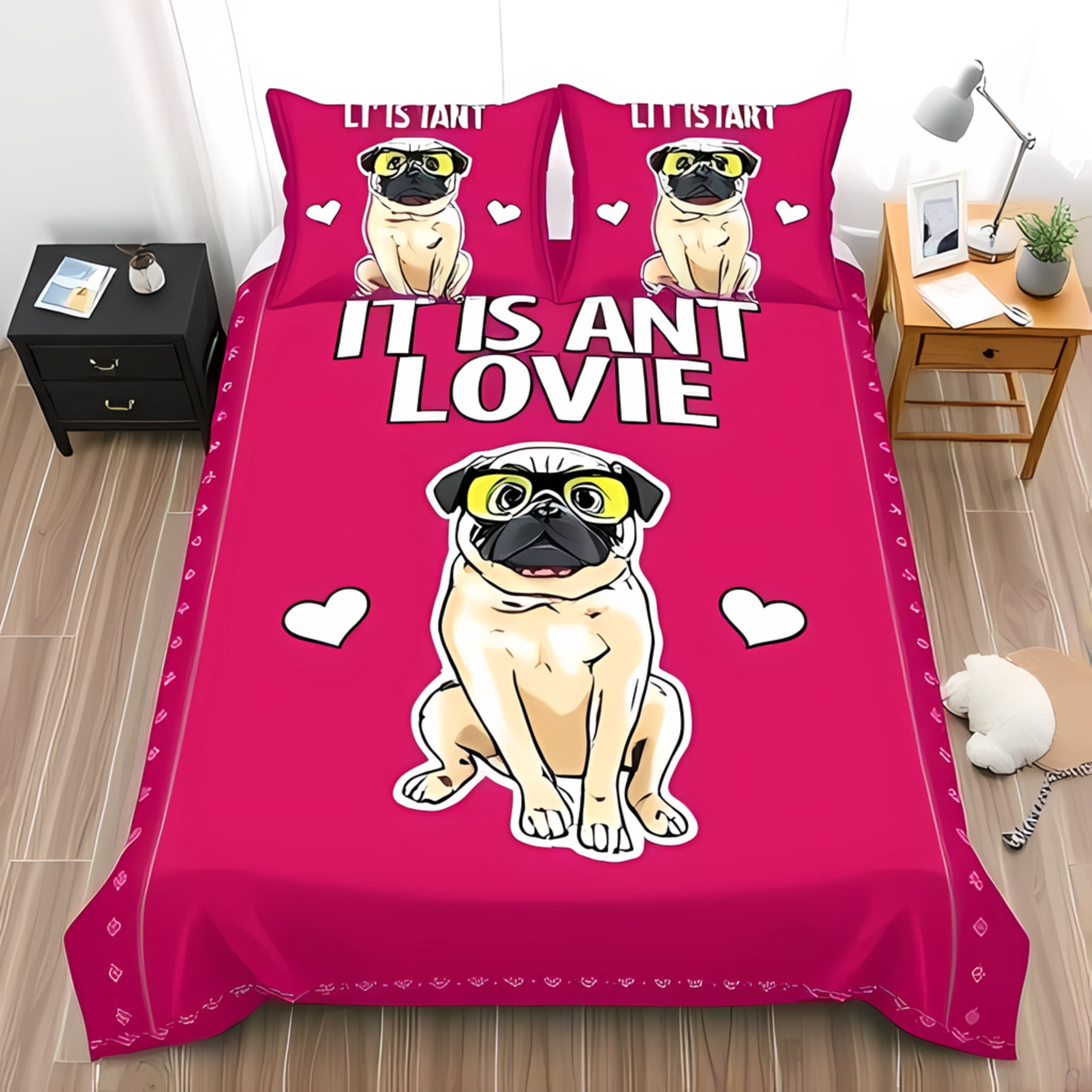 Creepy Cutie Pug XR0410014CL Duvet Cover Set main image 1