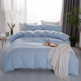 thumbnail image 1 of 3 Piece Duvet Cover and Sham Set - Premium Ultra-Soft - Wrinkle Resistant (King,Blue), 1 of 5