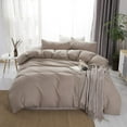 thumbnail image 1 of 3 Piece Duvet Cover and Sham Set - Premium Ultra-Soft - Wrinkle Resistant (Queen,Taupe), 1 of 6