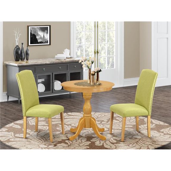 3 Piece Eden Dining Room Table Set - Limelight & Oak