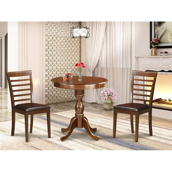 3 Piece Eden Kitchen Dining Set - Mahogany