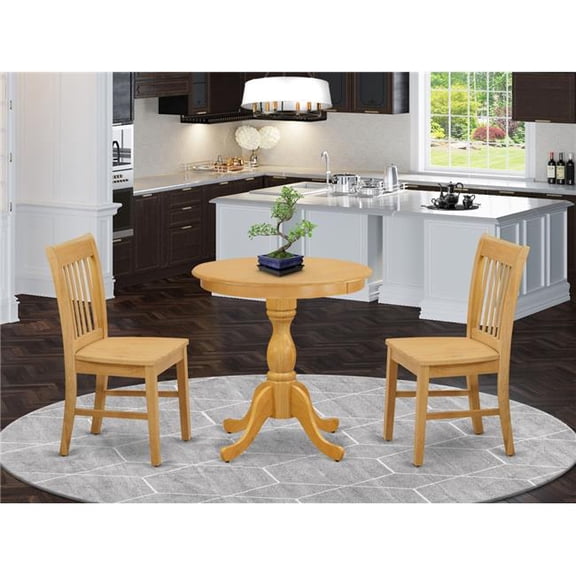 3 Piece Eden Kitchen Table Set - Oak