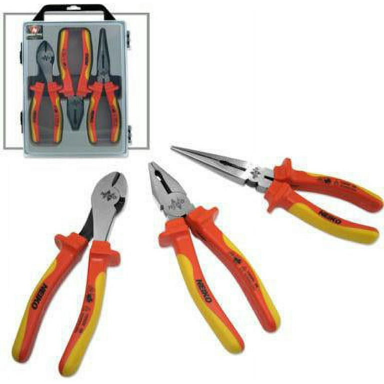 3 Piece Electrical Insulated Volt Linemans Pliers Tool Set
