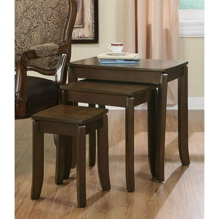 3 Piece Elegant Nesting Tables in Cappuccino