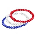 thumbnail image 1 of 3 Piece Elegant Stackable Bangle Independence Day Featuring Patriotic Colors And Bohemian Charm, 1 of 9