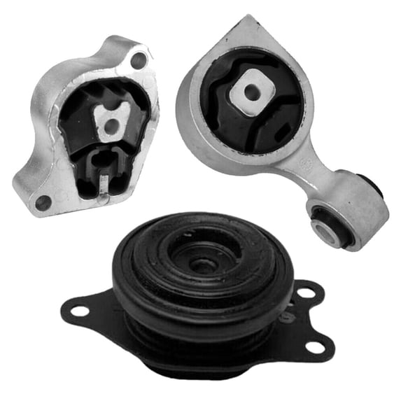3-Piece Engine and Transmission Mount Set Kit - Rear Left Driver and Right Passenger Side