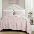 thumbnail image 1 of 3-Piece Eshe Cotton Coverlet Set Matelassé Pink Bedspread King Size, 1 of 4