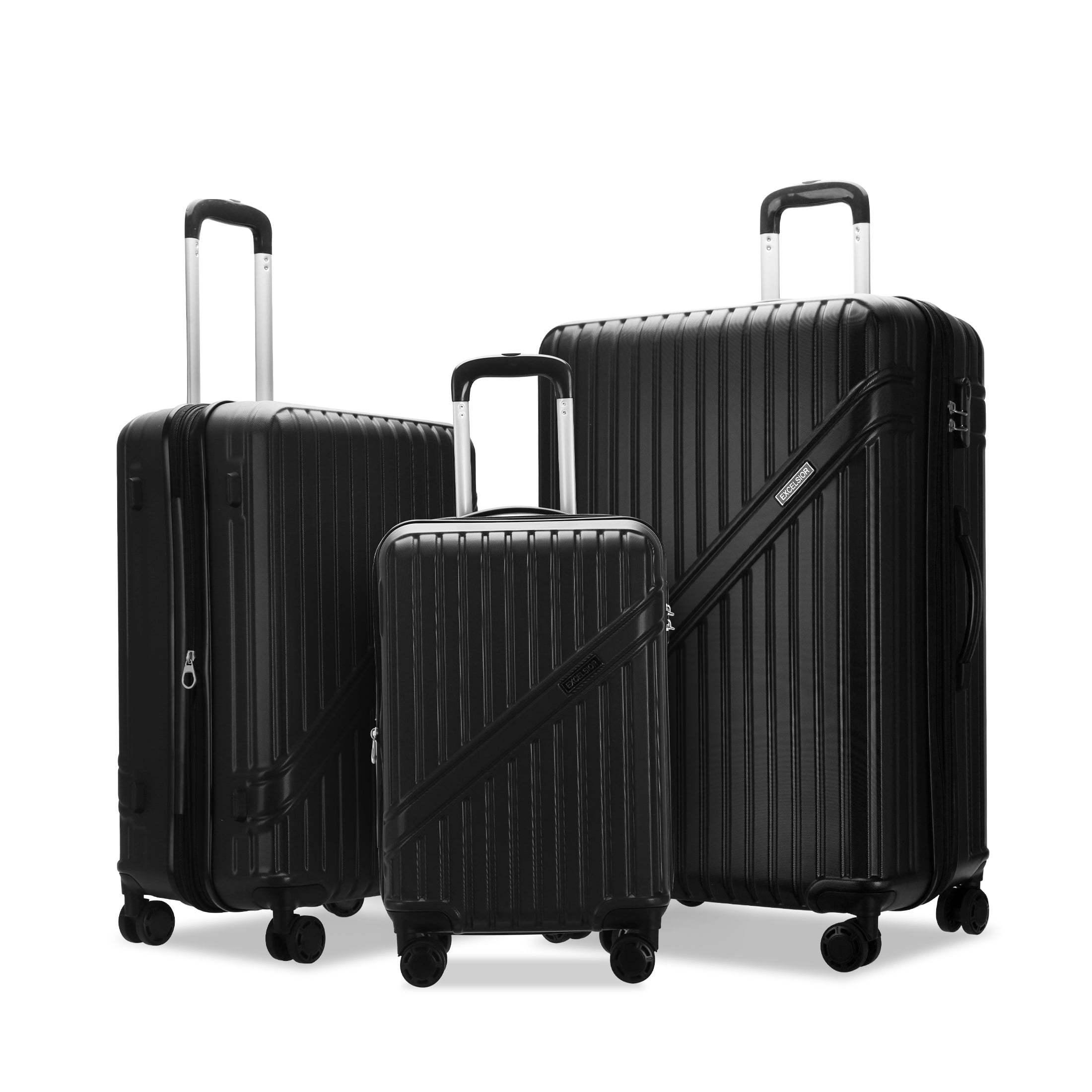 3Piece Expandable Hard Luggage Sets ,20"+24"+28" Large Capacity Travel
