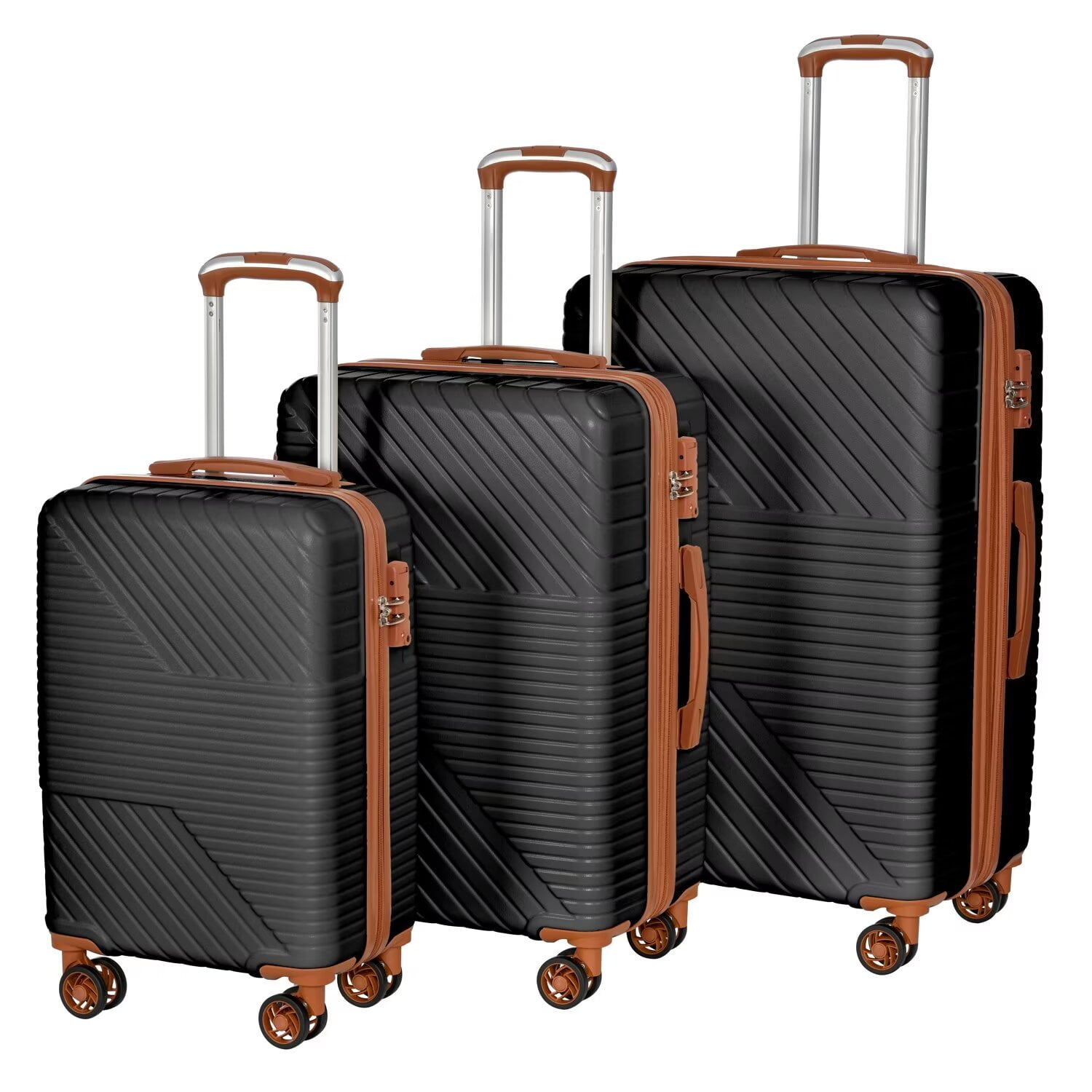 3 Piece Expandable Hardshell Luggage Sets, 20/24/28inch Lightweight