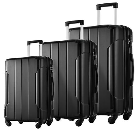 3 Piece Expandable Scratch-Resistant Hardshell Travel Luggage Sets 4 Spinner Wheel Suitcase Wheels TSA Lock Suit Case, Lightweight 4 wheels Upright Suitcase, 20/24/28 Inch