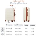 thumbnail image 1 of 3 Piece Expandable Suitcase Set with TSA Lock and Spinner Wheels, Carry On Hardshell Travel Luggage Set, 1 of 8