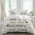 thumbnail image 1 of 3 Piece Farmhouse Butterfly Duvet Cover Set Queen Size, Microfiber Comforter/Quilt Cover with Corner Ties and 2 Pillowcases, Rustic Retro Wooden Striped All Season Soft Bedding with Zipper Closure, 1 of 8