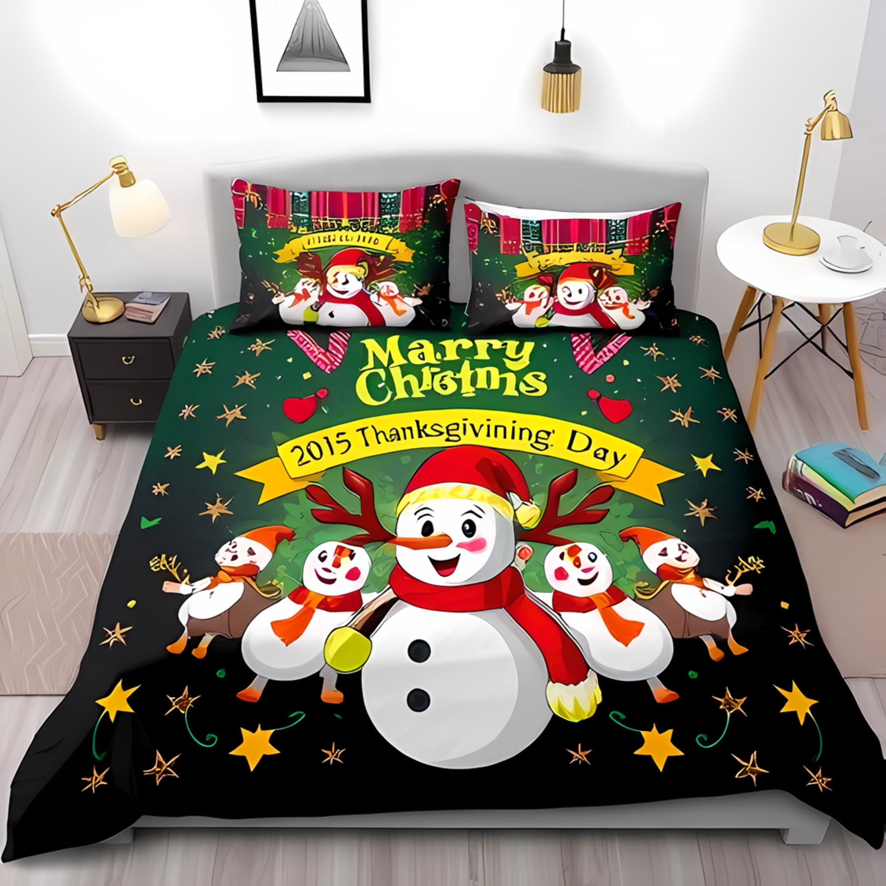 Starry Glow Snowman WN0511100CL Duvet Cover Set main image 1