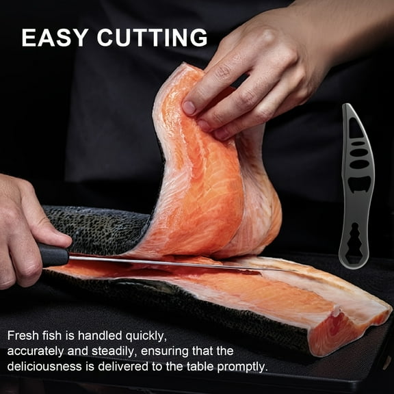 3-Piece Fishing Set Includes 6-Inch Fishing Knife with Protective Sheath, Scaler, and Sharpener Ideal for Outdoor Fishing and Filleting Fish Halloween & Christmas Gifts for Dad (Orange)