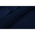 thumbnail image 1 of 3 Piece Fitted Sheet Set , 100% Egyptian Cotton 18" Deep Pocket Fitted Bed Sheets 400-Thread-Count Fitted Sheet, Fade Resistant Soft & Sateen Weave and Luxury, Full Size -Navy Blue Stripe, 1 of 4