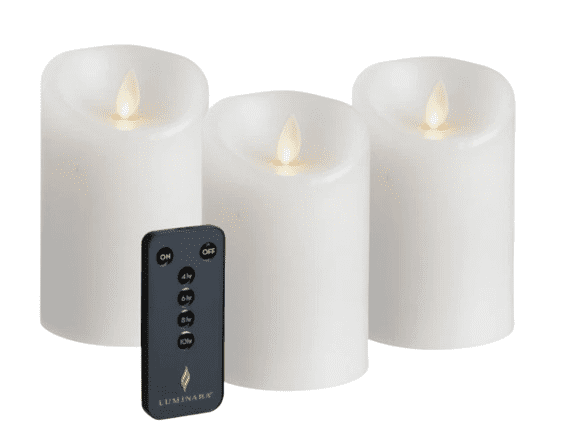 3-Piece Flameless Pillar Candle Set – 4.5" LED Candles with Remote Control