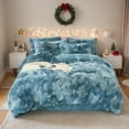 thumbnail image 1 of 3 Piece Fluffy Faux Fur Duvet Cover Set , Luxury Ultra Soft Velvet Shaggy Plush Bedding Set, Fuzzy Comforter Cover with 2 Furry Pillow Cases, Zipper Closure, Queen King Size, 1 of 7