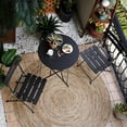 3-Piece Folding Bistro Set, 2 Chairs and 1 Table, Weather-Resistant ...