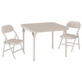 thumbnail image 1 of 3-Piece Folding Card Table and Chairs Set, Portable Event Table and Chairs Set for Indoor and Outdoor Gatherings, Beige, 1 of 8