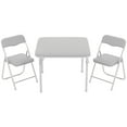thumbnail image 1 of 3 Piece Folding Table and Chairs Set for Daycare and Classrooms,Children's Activity Table and Chairs Set Soft Cushion,PU Upholstered Portable Table and Chair for Indoor and Outdoor Use, 1 of 9