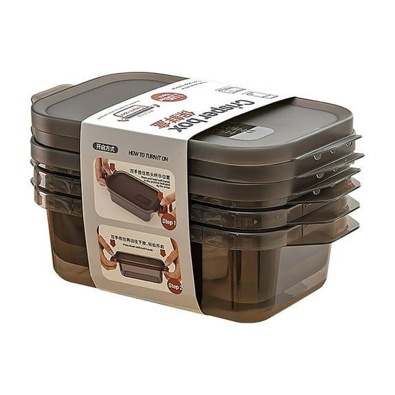 Food Storage Containers Set | Plastic Food Grade Airtight Keep Fresh Boxes | Microwave & Freezer Safe | 300ml, 600ml, 1100ml (Small/Medium/Large) | Clear Stackable Kitchen Organizers