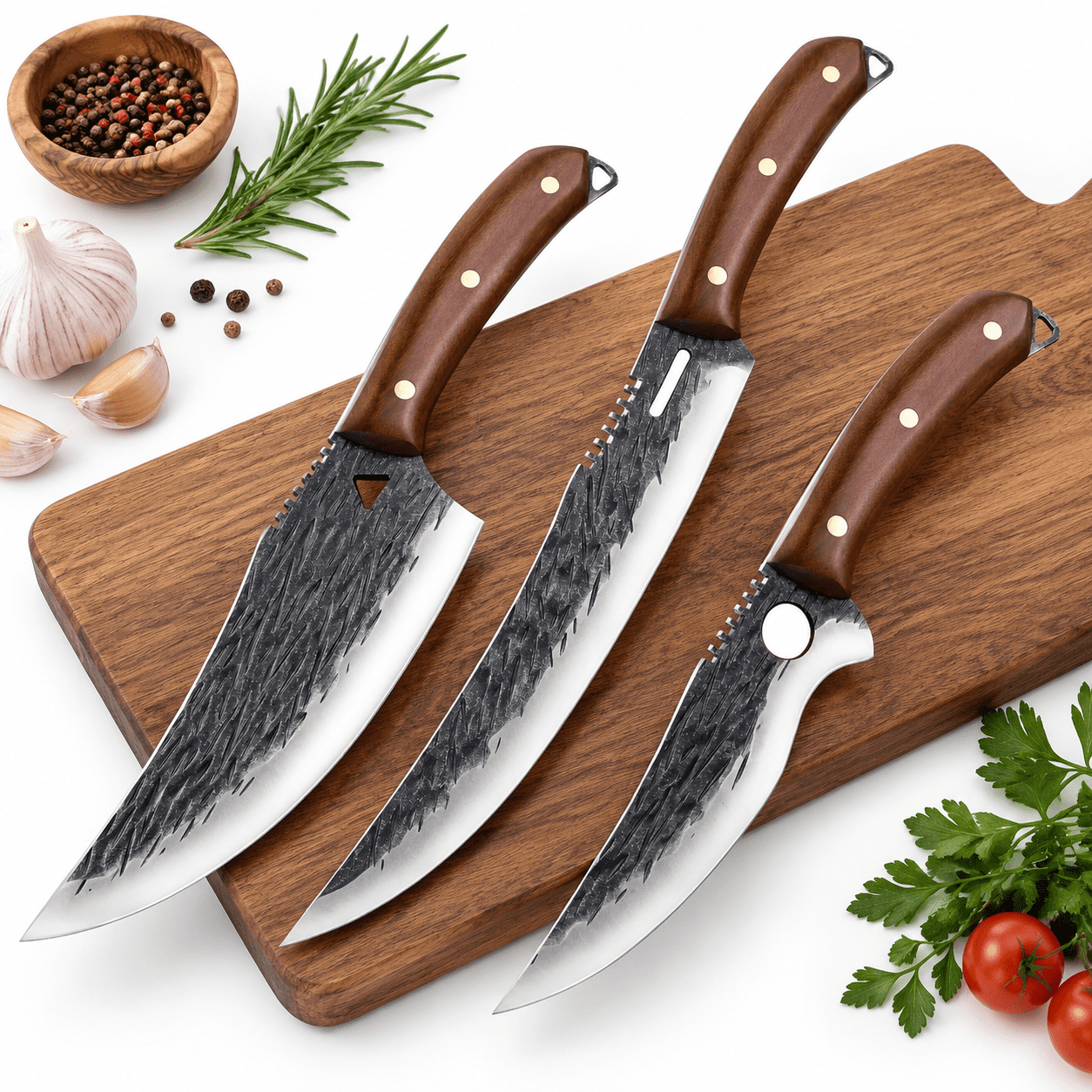 3-Piece Forged BBQ Butcher Set for Breaking, Carving, Boning - Walmart.com