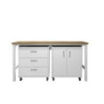 thumbnail image 1 of 3-Piece Fortress Mobile Space-Saving Steel Garage Cabinet and Worktable 3.0 y, 1 of 11