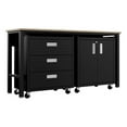 thumbnail image 1 of Manhattan Comfort Fortress 3-Piece Wood Garage Cabinet Set 3.0 in Charcoal, 1 of 11