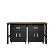 thumbnail image 1 of Manhattan Comfort Fortress 3-Piece Wood Garage Cabinet Set 4.0 in Charcoal, 1 of 10