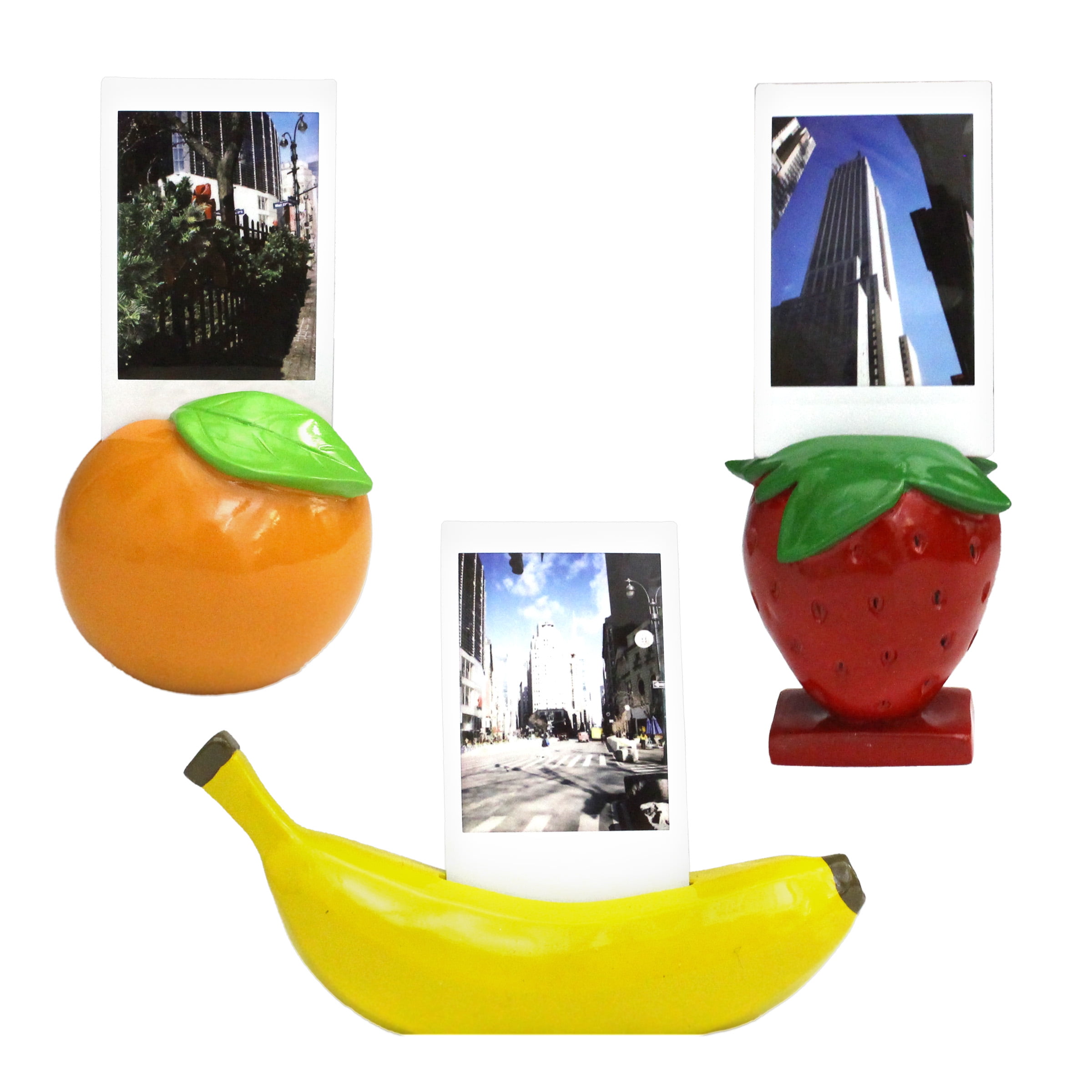 OneDesign Home Figural Fruit Instant Photo Frame 3 Piece Gift Set