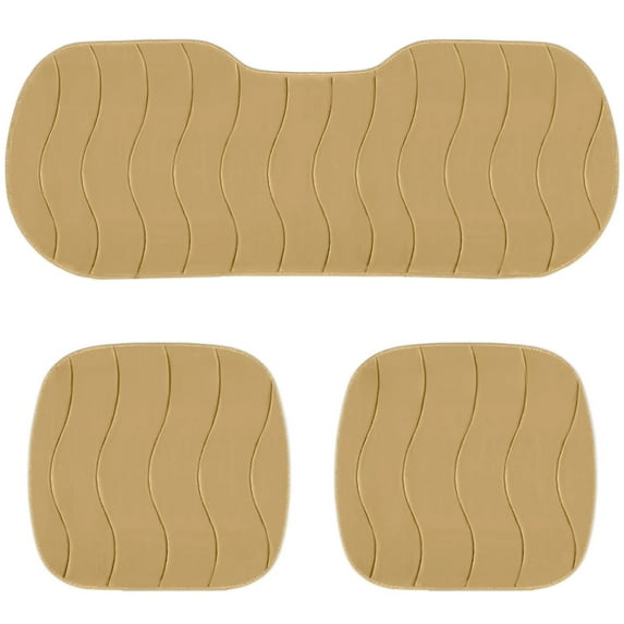 3-Piece Full Set Plush Car Seat Covers Winter Warm Front & Rear Bench Covers Universal Fit SUV Sedan 20x51x0.4in