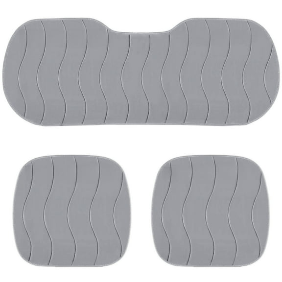 3-Piece Full Set Plush Car Seat Covers Winter Warm Front & Rear Bench Covers Universal Fit SUV Sedan 20x51x0.4in