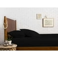 thumbnail image 1 of 3 Piece Fully Elastisized Fitted Sheet Set - 400 TC - 15" Deep Pocket - 100% Egyptian Cotton (Fitted Sheet & Pillow Cases) Wrinkle Free Fitted Sheet-Black Solid,Queen-XL Size (60 x 84), 1 of 6