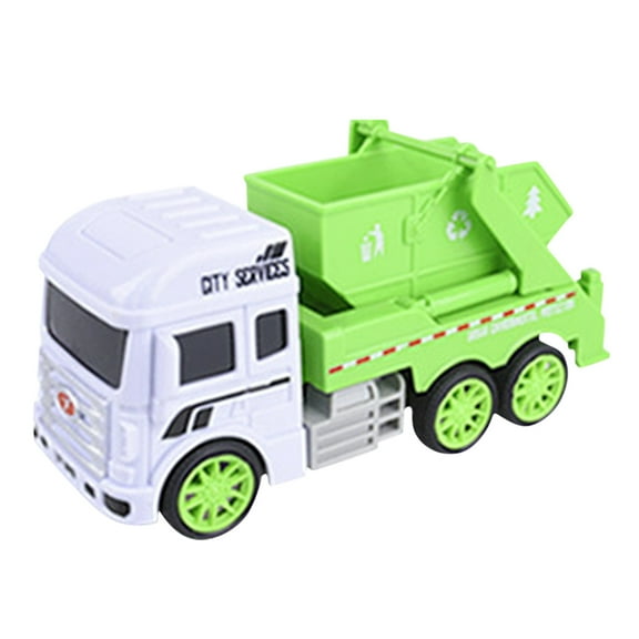 3-Piece Garbage Truck Toy Set - Friction Powered Toddler Car for 1-3 Years Old