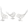 thumbnail image 1 of 3-Piece Gold Iron Bird Statue Set, Animal Figurine Tabletop Decor, Desk Ornament for Housewarming Gift, 1 of 4