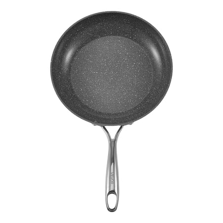 3-Piece Grey Aluminum Frying Pan Set, 8/10/12 Inch, Pre-Seasoned, Nonstick Skillet